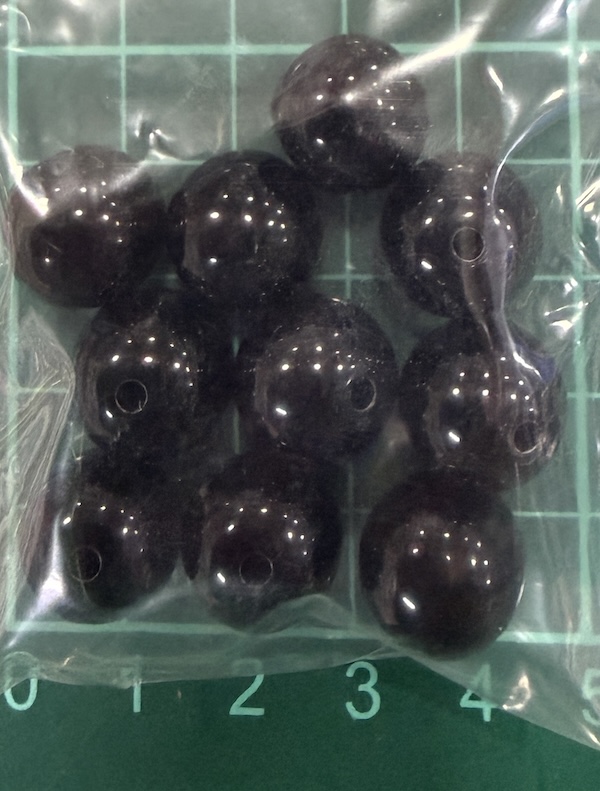 Bead 15mm Black
